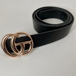 Plus Size Double G Belt With Gold and Black